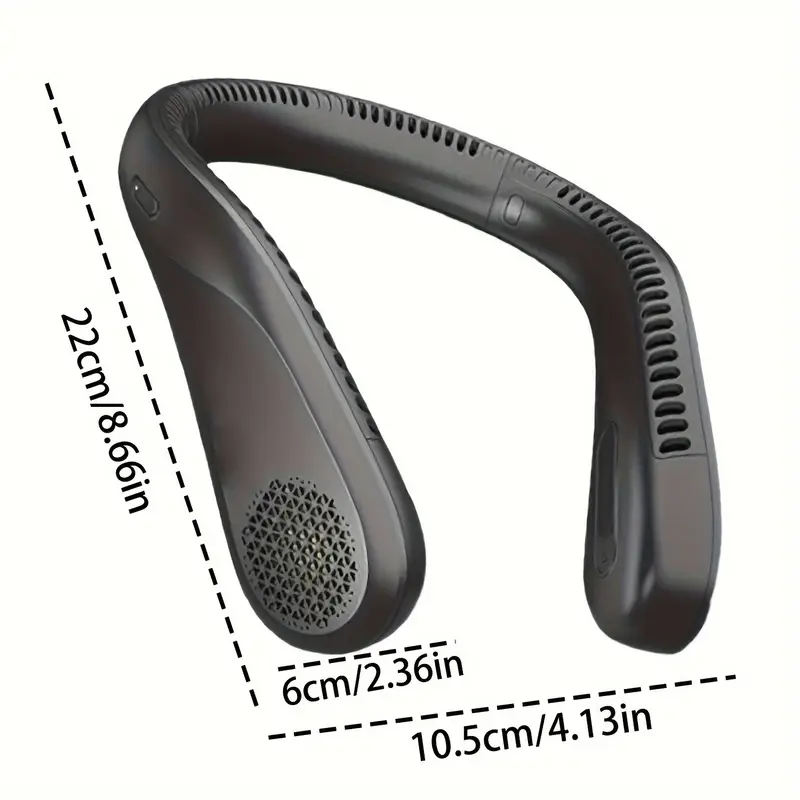 Portable Neck Fan-5200mAh Rechargeable USB-Powered Cooling Fan With 3 Speed Hands Free Bladeless For Tent, Outdoor - Battery Powered Fan(4-16Hrs) - Compact & Lightweight For Picnic, BBQ, Fishing, Travel, Jobsite