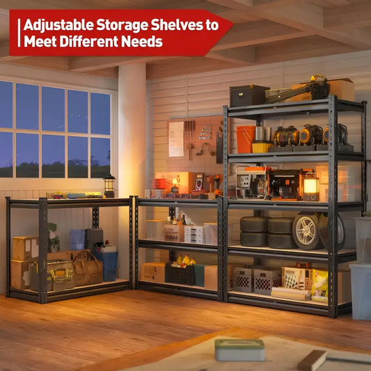 72''H/60"H5-Tier Heavy Duty Adjustable Garage Storage Shelves